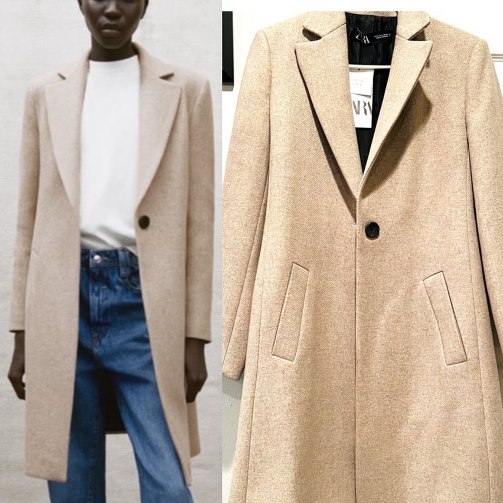 New Zara Wool Blend Coat